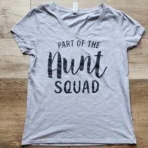 District Womens Medium "Part of the Aunt Squad" Graphic V-Neck Auntie Tee Shirt